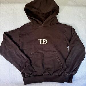 Taylor Swift TTPD Hoodie XS  Tortured Poets Department Sweatshirt Black Brown